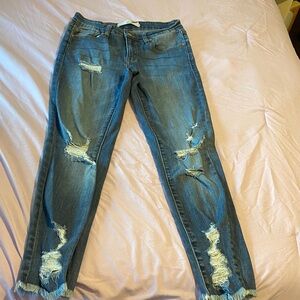KanCan Ripped Blue Boyfriend Jeans